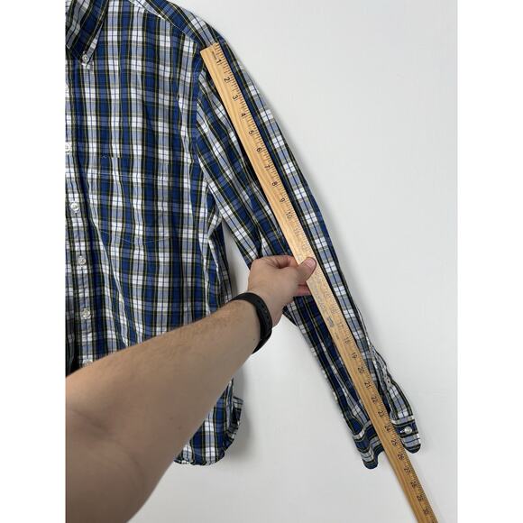 Brooks Brothers Red Fleece Men's‎ Large Blue Plaid Long Sleeve Button Shirt - Picture 6 of 7